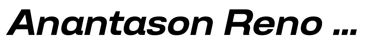 Anantason Reno Expanded Semi Bold Italic